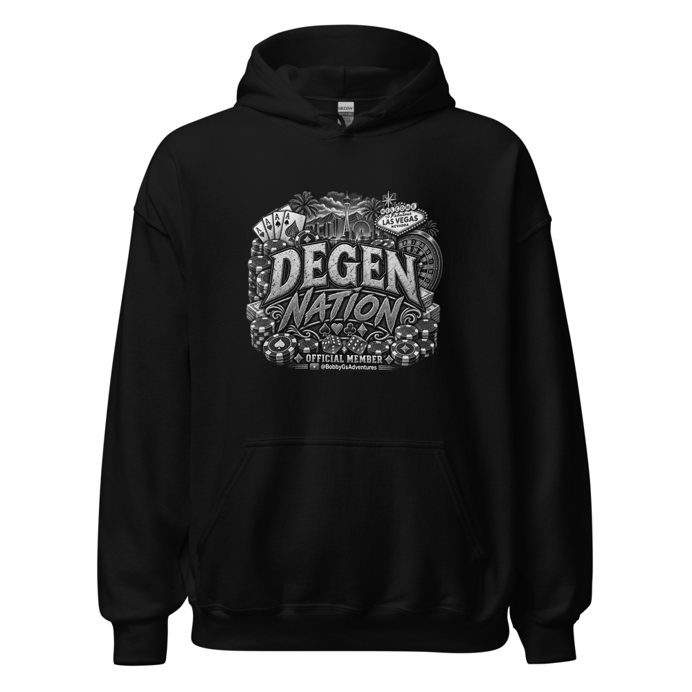 B&W Degen Nation Hoodie