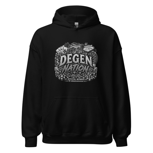 B&W Degen Nation Hoodie