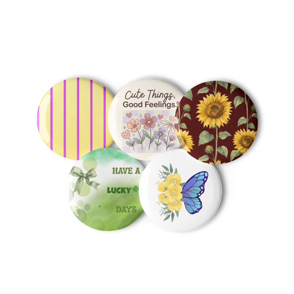 🌼 Bloom & Lucky 5-Pin Set