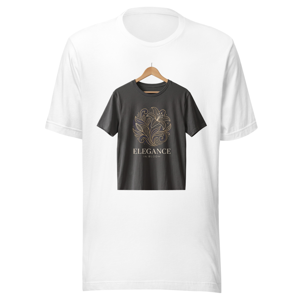 GRAPHIC BLACK UNISEXT-SHIRT ELEGANCE DESIGN