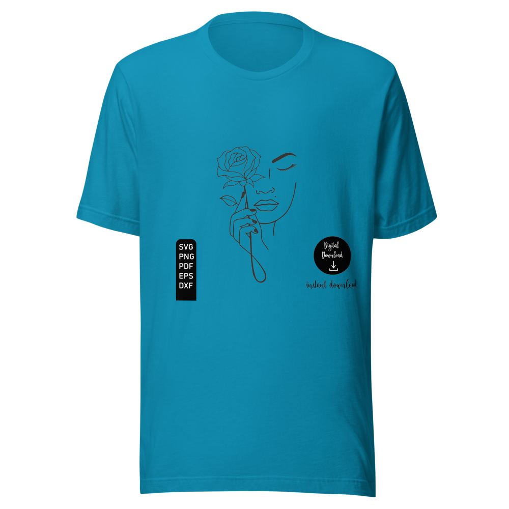Aesthetic line art women tee