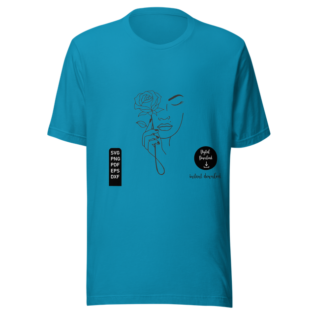 Aesthetic line art women tee