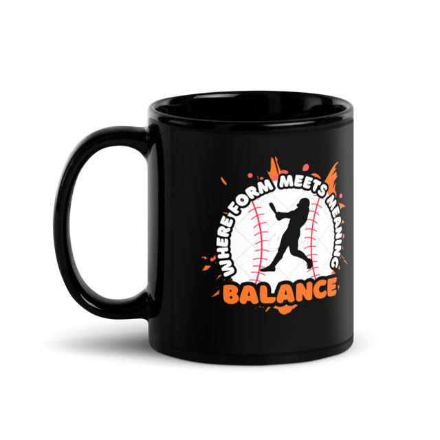 Where Hustle Meets Balance Baseball Mug Des