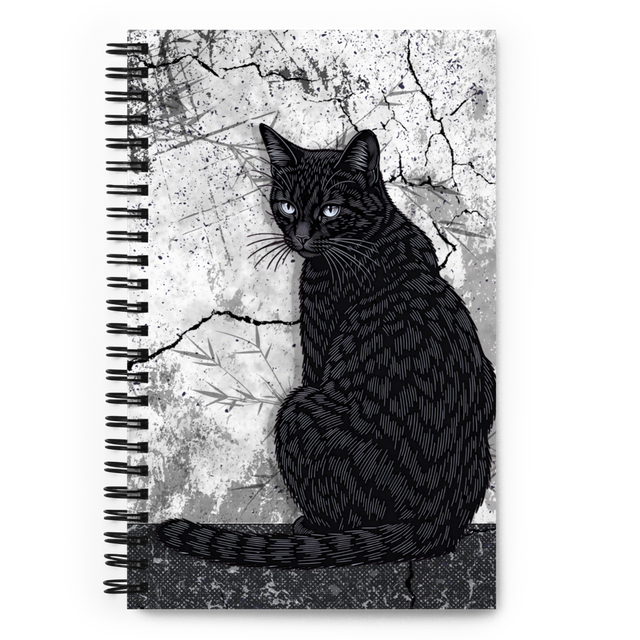 Black Cat Spiral Notebook