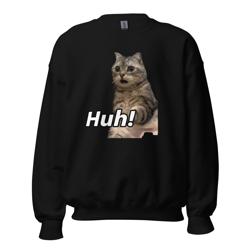 Huh? Cat Meme Sweatshirt 