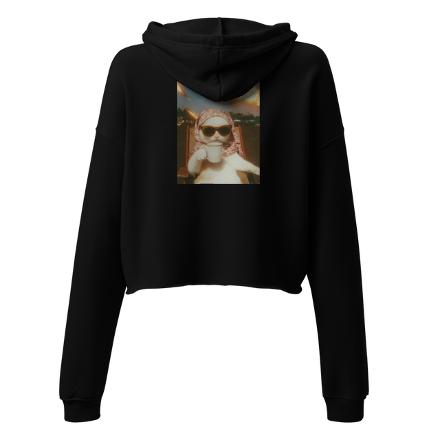 Women’s Black Cropped Hoodie