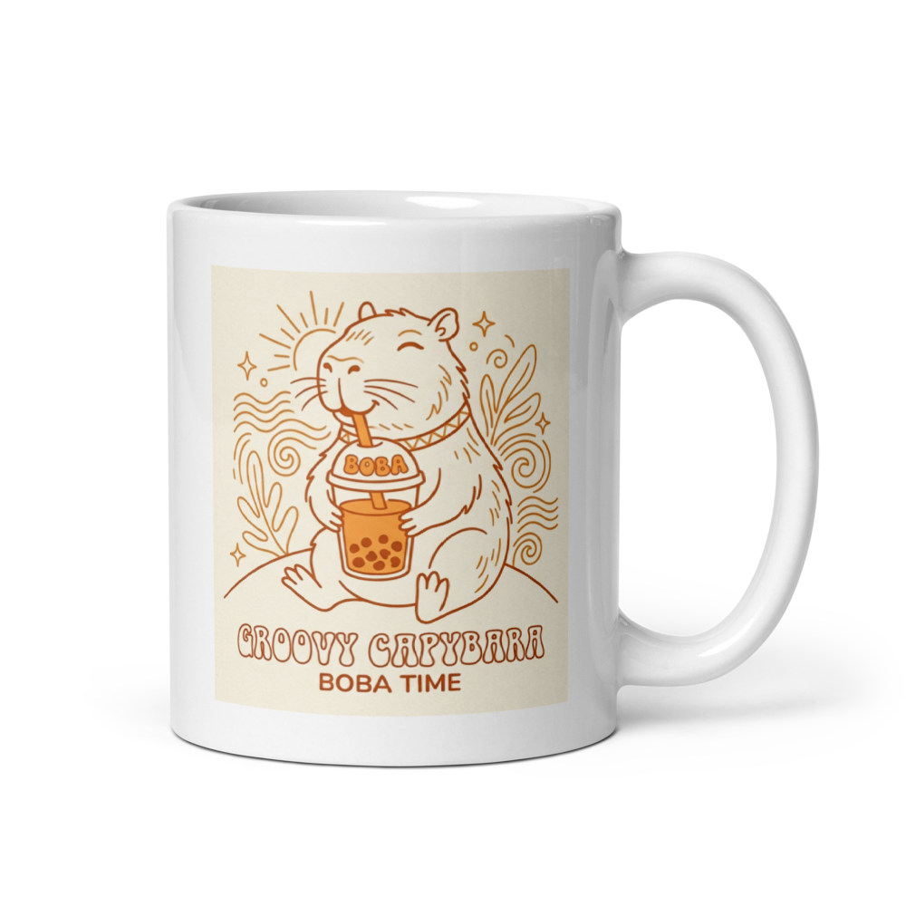 Groovy Capybara Boba Time design