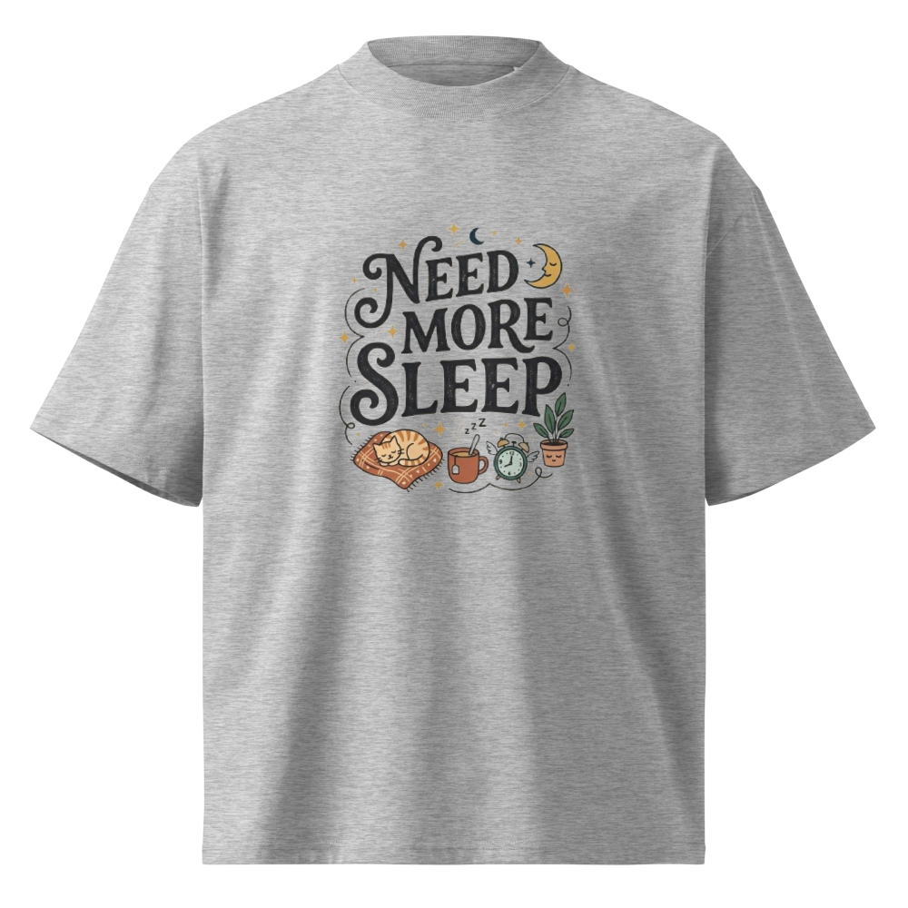 Cozy Sleepy Cat & Coffee Aesthetic Tee