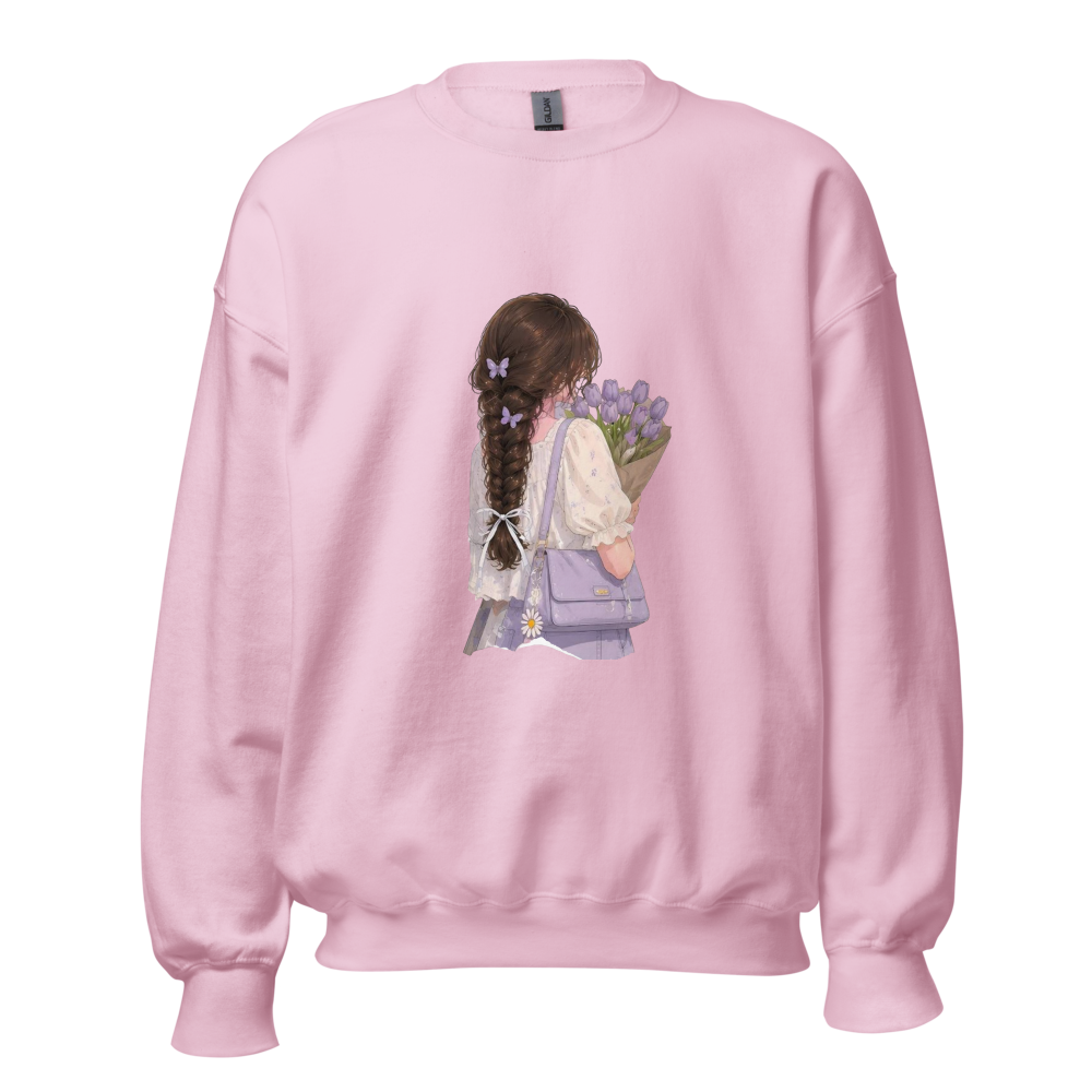 Aesthetic Floral Anime Girl Sweatshirt