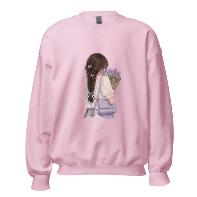 Aesthetic Floral Anime Girl Sweatshirt