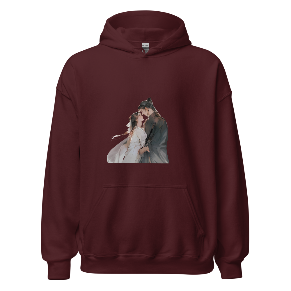 Aesthetic Anime Romance Graphic Hoodie 