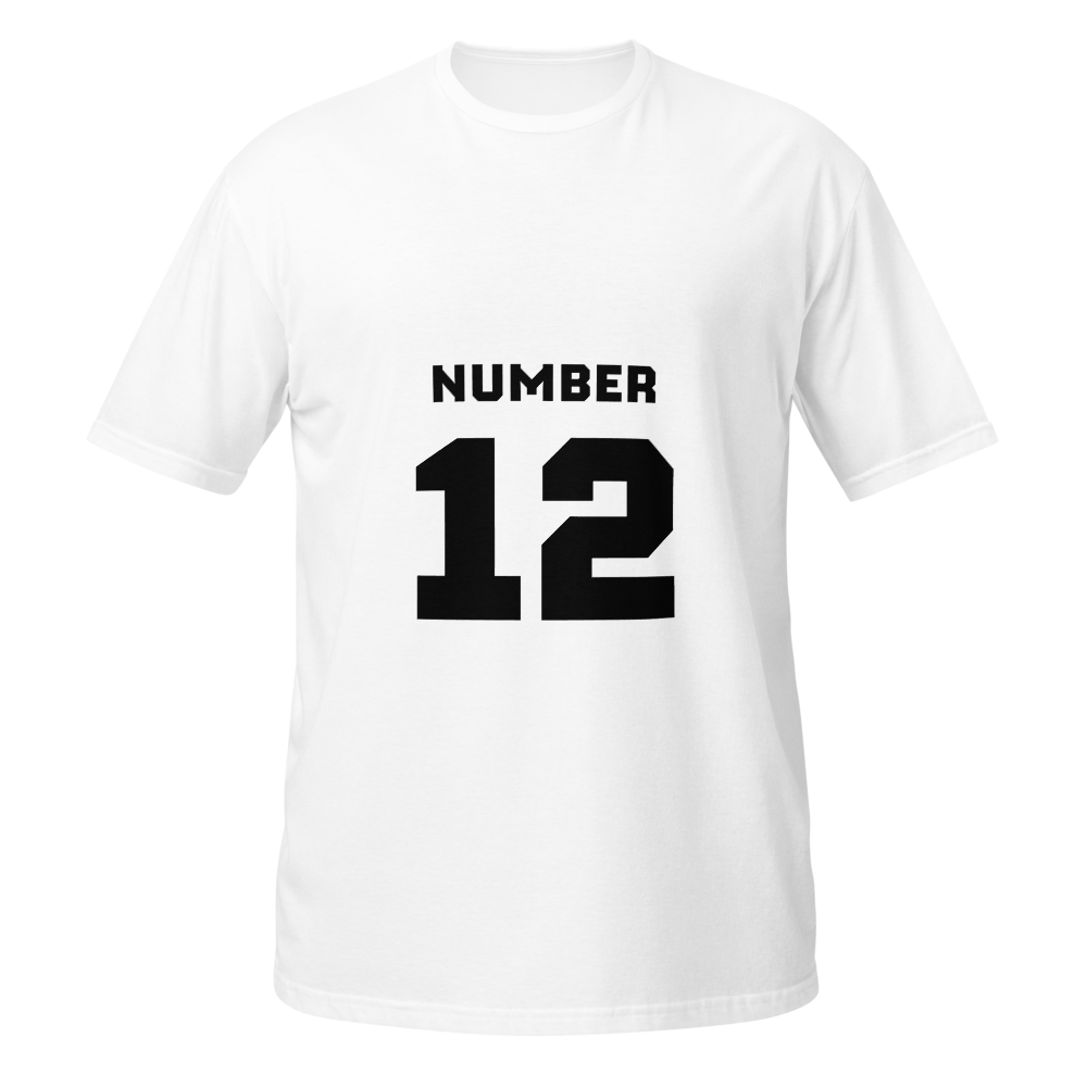 NUMBER 12 — Minimalist Varsity Graphic T-ShiHoodie