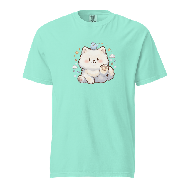 Cute Kawaii Samoyed & Bluebird