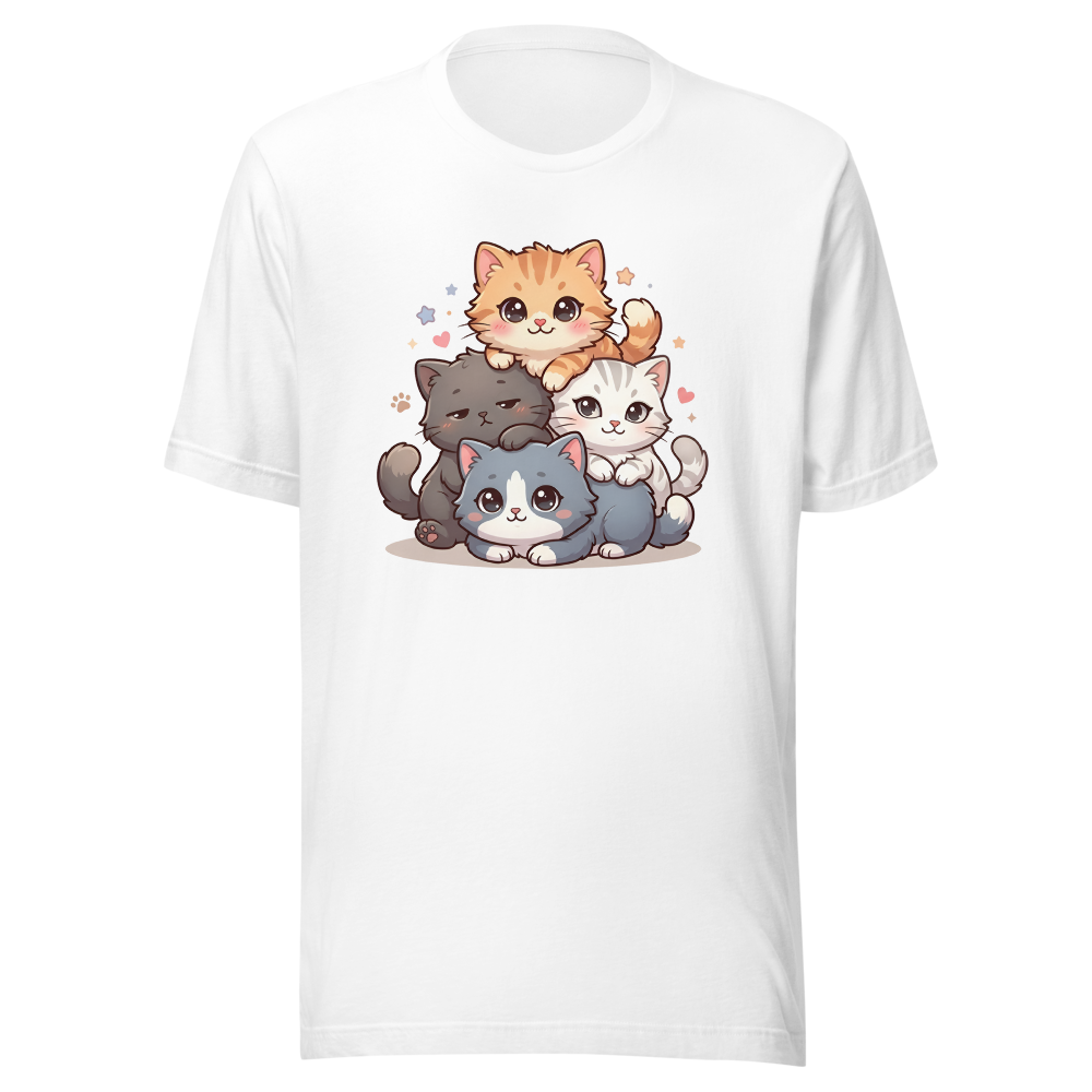 Stacked Kawaii Cats