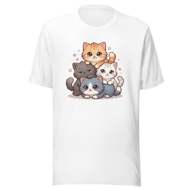 Stacked Kawaii Cats