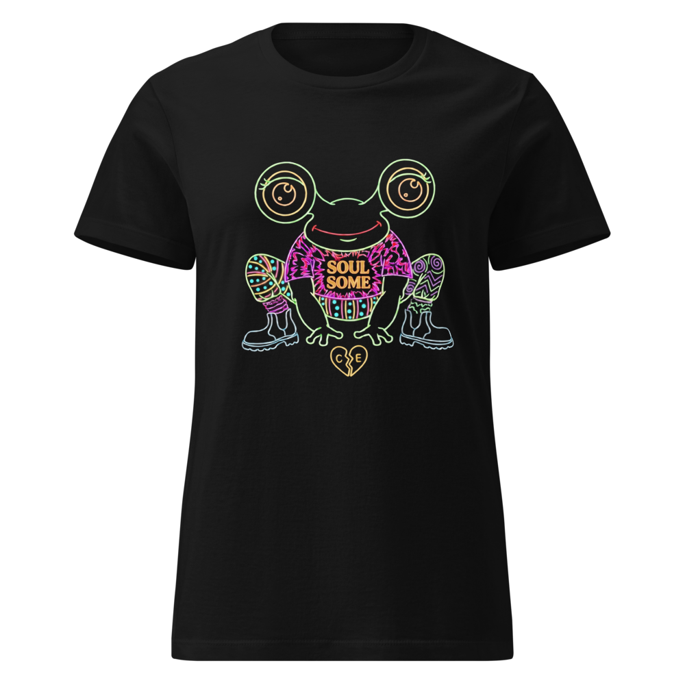 Women's soft style frog the Frog dark shirt 