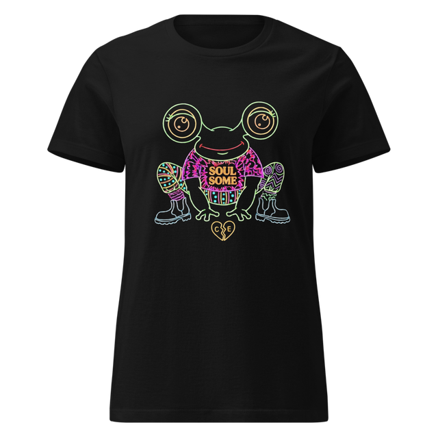 Women's soft style frog the Frog dark shirt