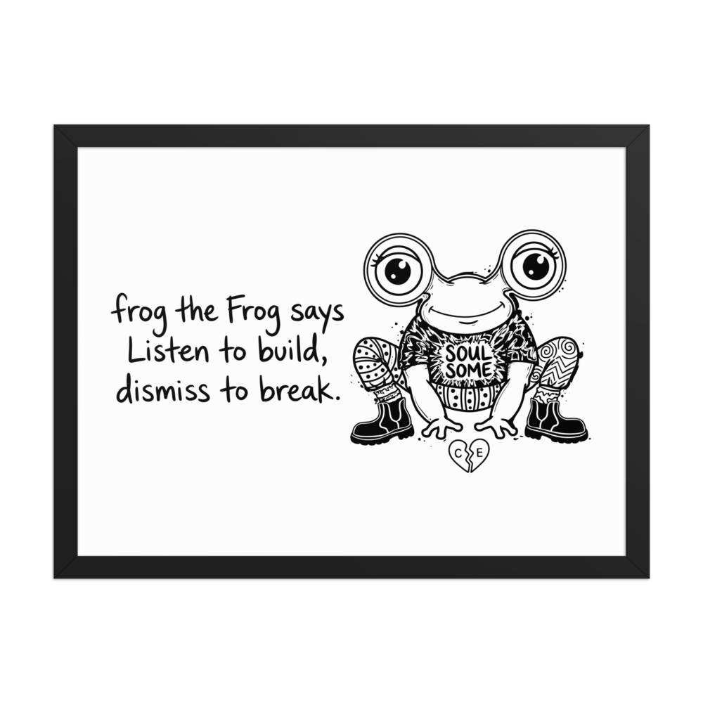 Listen to Build on Matte, Framed