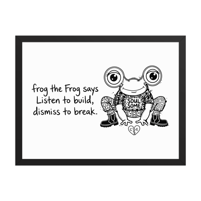 Listen to Build on Matte, Framed