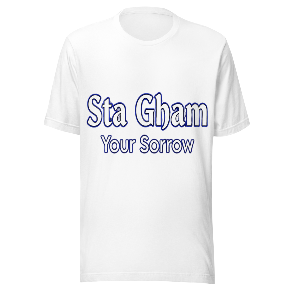 Sta Gham | Your Sorrow Pashto Typography Shirt