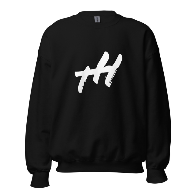 WHITE CLASSIC TH LOGO CREW NECK