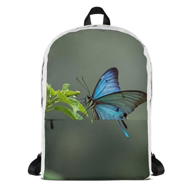 Mystic Blue Butterfly Macro Art Premium Backpack