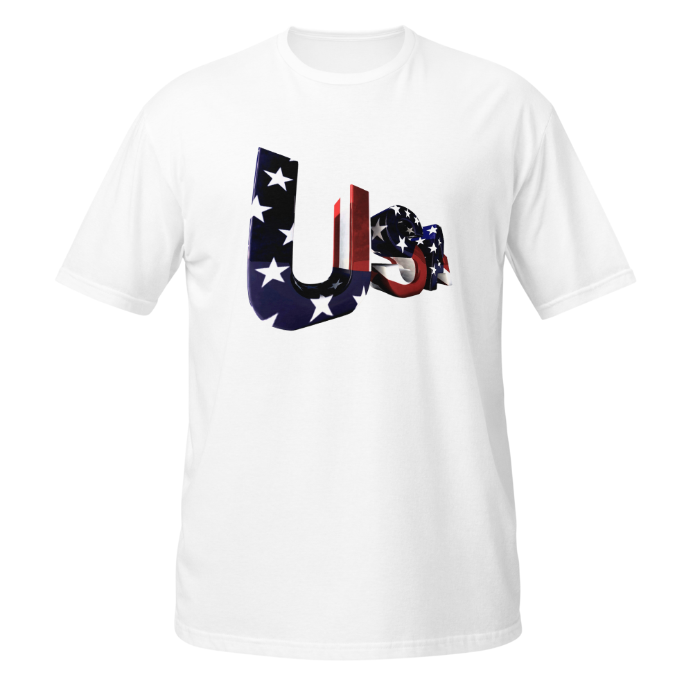 ​Patriotic USA Flag Unisex Softstyle T-Shirt