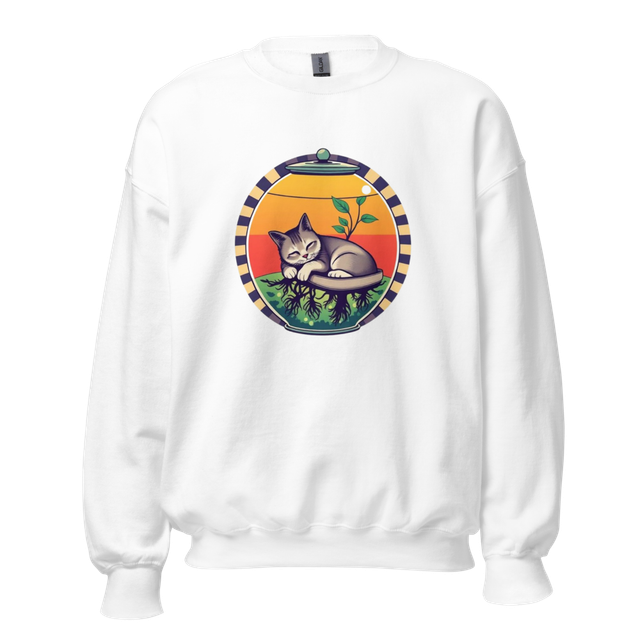 Cozy Hydroponic Plant Cat Cottagecore Aesthetic