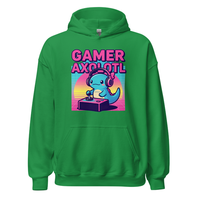 80s Retro Synthwave Gamer Axolotl Gaming Apparel