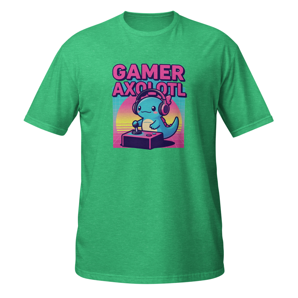 80s Retro Synthwave Gamer Axolotl Gaming Apparel