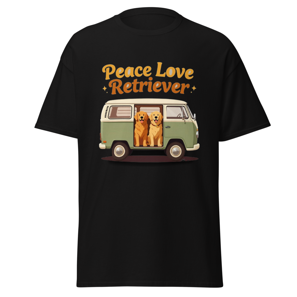 70s Retro Van Life Golden Retriever Vintage Dog 