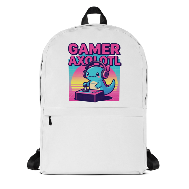 80s Retro Synthwave Gamer Axolotl Gaming Apparel