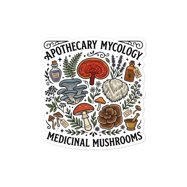Apothecary Mycology Vintage Medicinal Mushroom
