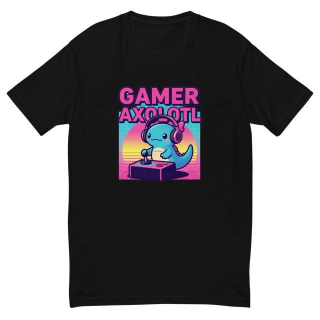 80s Retro Synthwave Gamer Axolotl Gaming Apparel