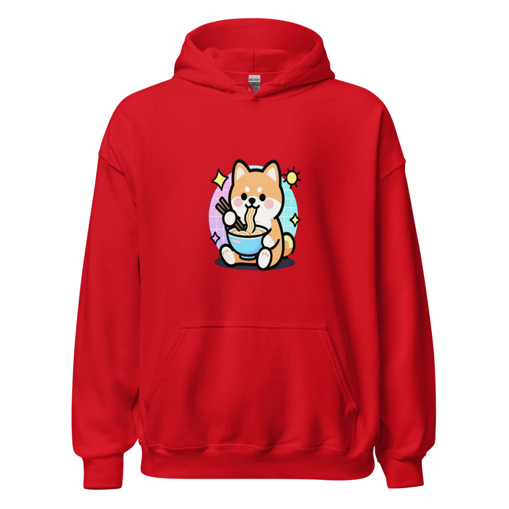 Anime Vaporwave Shiba Inu Eating Ramen Graphic