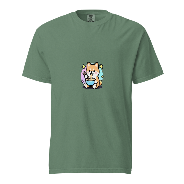 Anime Vaporwave Shiba Inu Eating Ramen Graphic