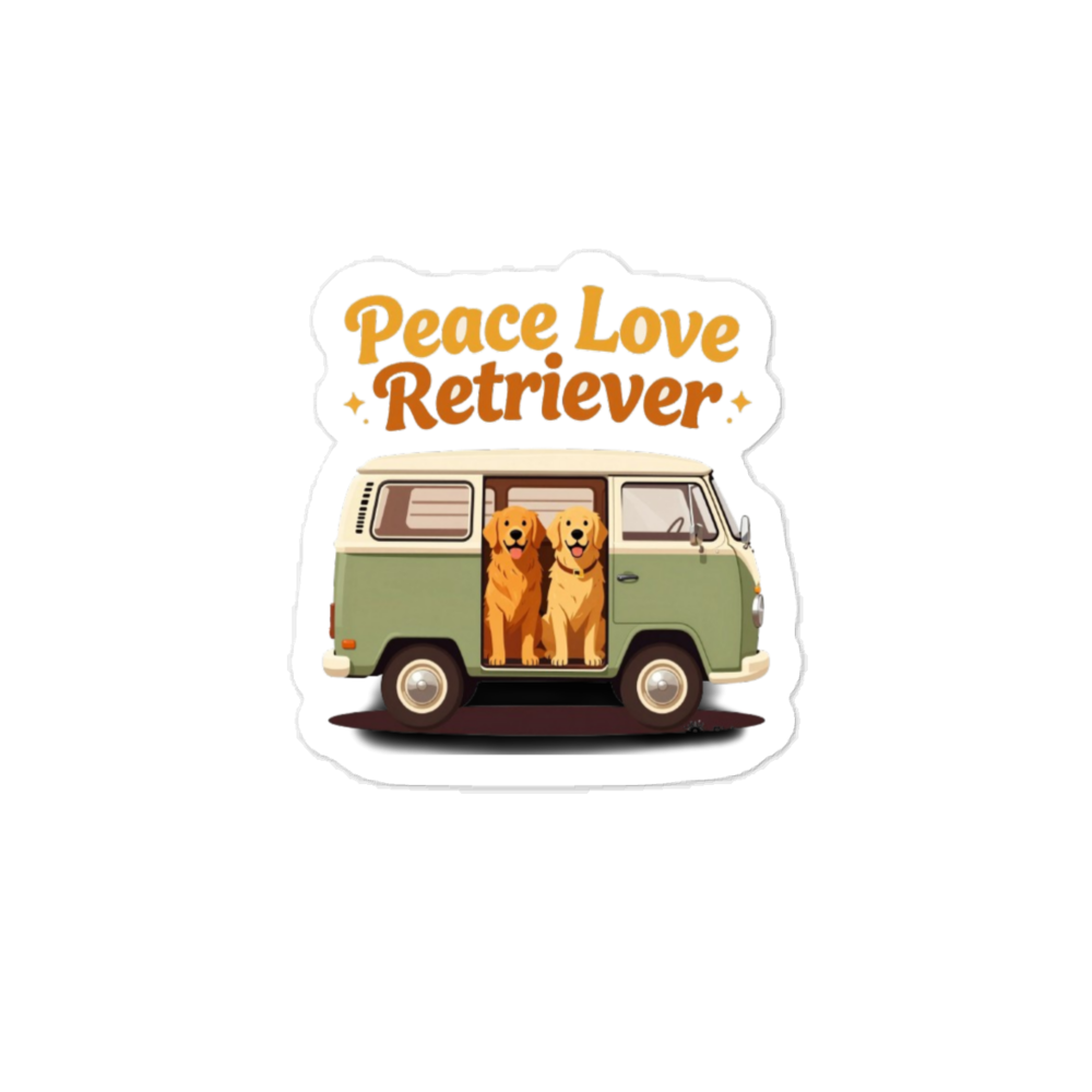 70s Retro Van Life Golden Retriever Vintage Dog 