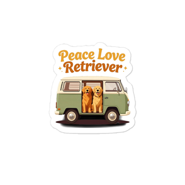 70s Retro Van Life Golden Retriever Vintage Dog
