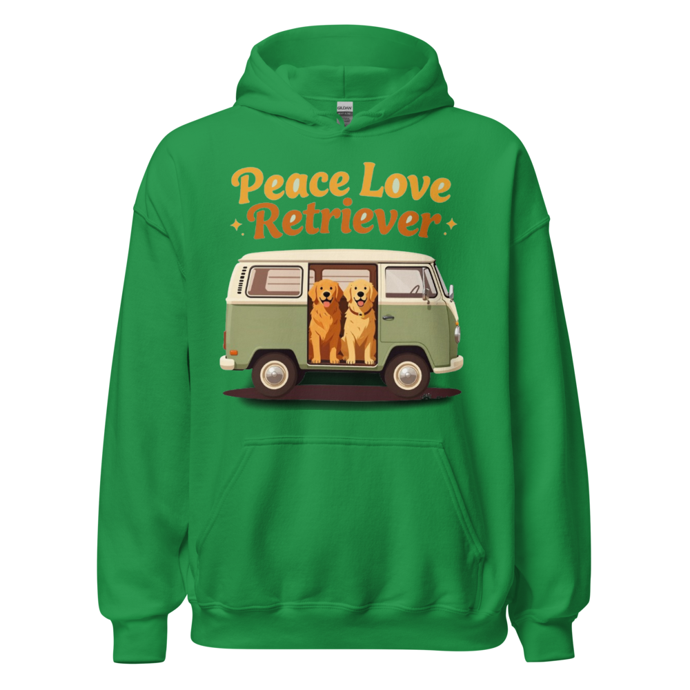 70s Retro Van Life Golden Retriever Vintage Dog 