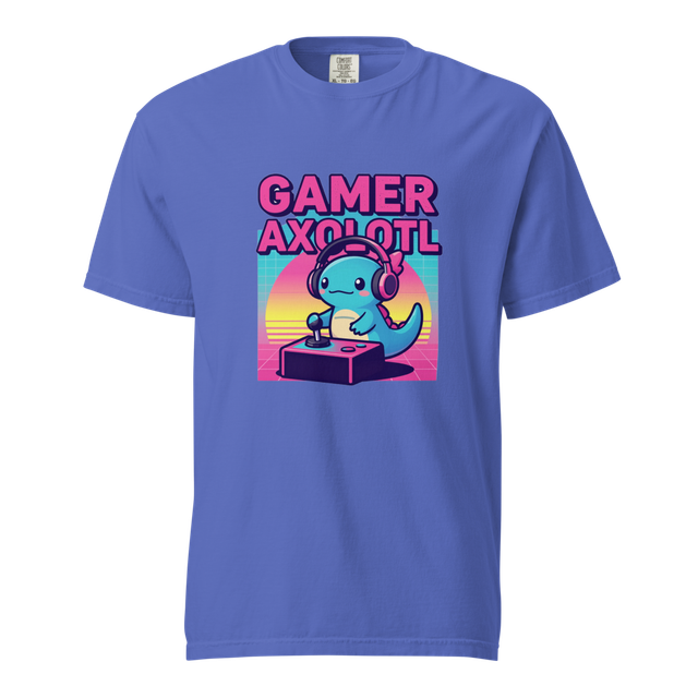 80s Retro Synthwave Gamer Axolotl Gaming Apparel