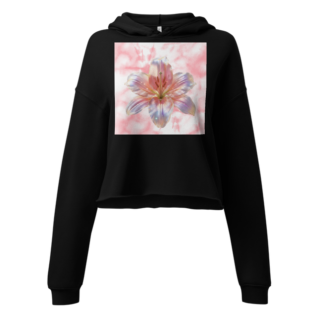 Women's Floral Print Cropped Hoodie