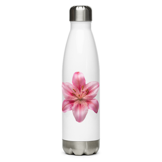 Pink Lily Water Bottle