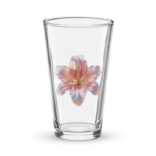 Pink Floral Glass