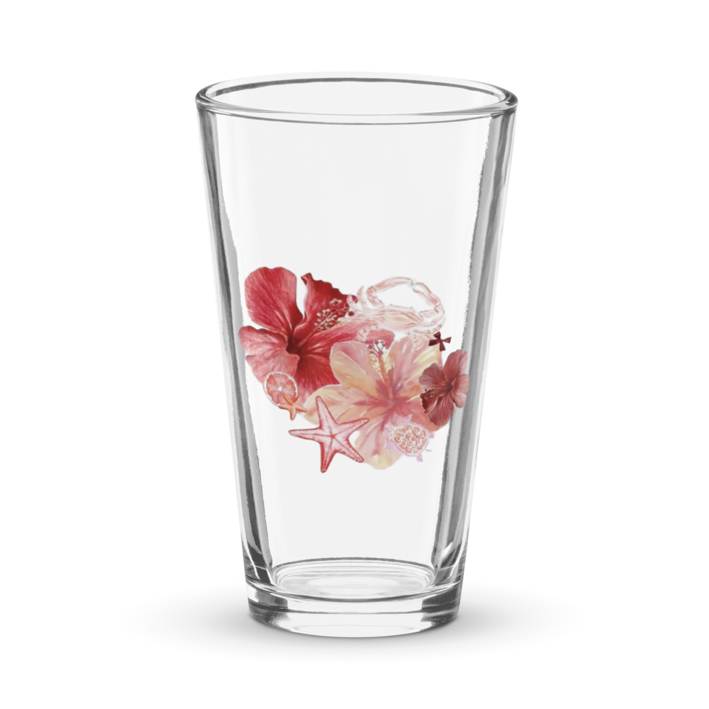 Floral Pint Glass