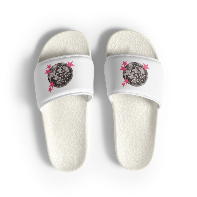 Silver Ball Graphic Women Slides