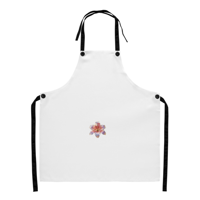 Watercolor Pink Lily Minimalist Cooking Apron