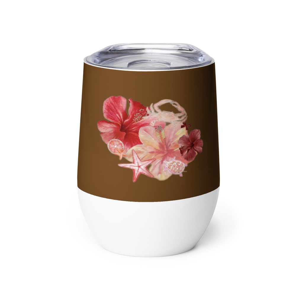 Floral Wine Tumbler