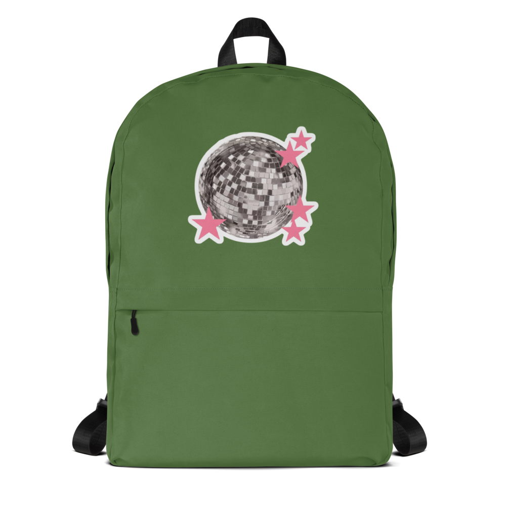  Retro Disco Fever All-Over Print Backpack – Olive