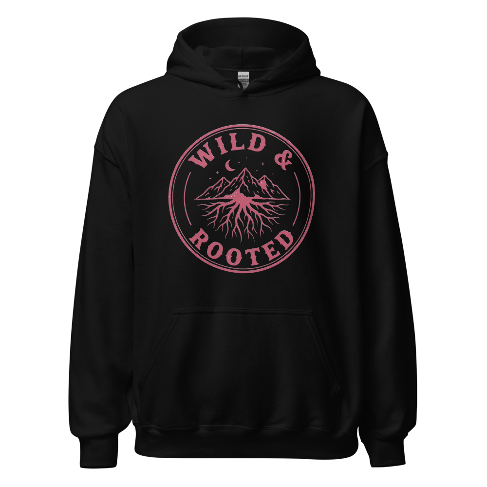 Wild & Rooted Pink Mountain Hoodie