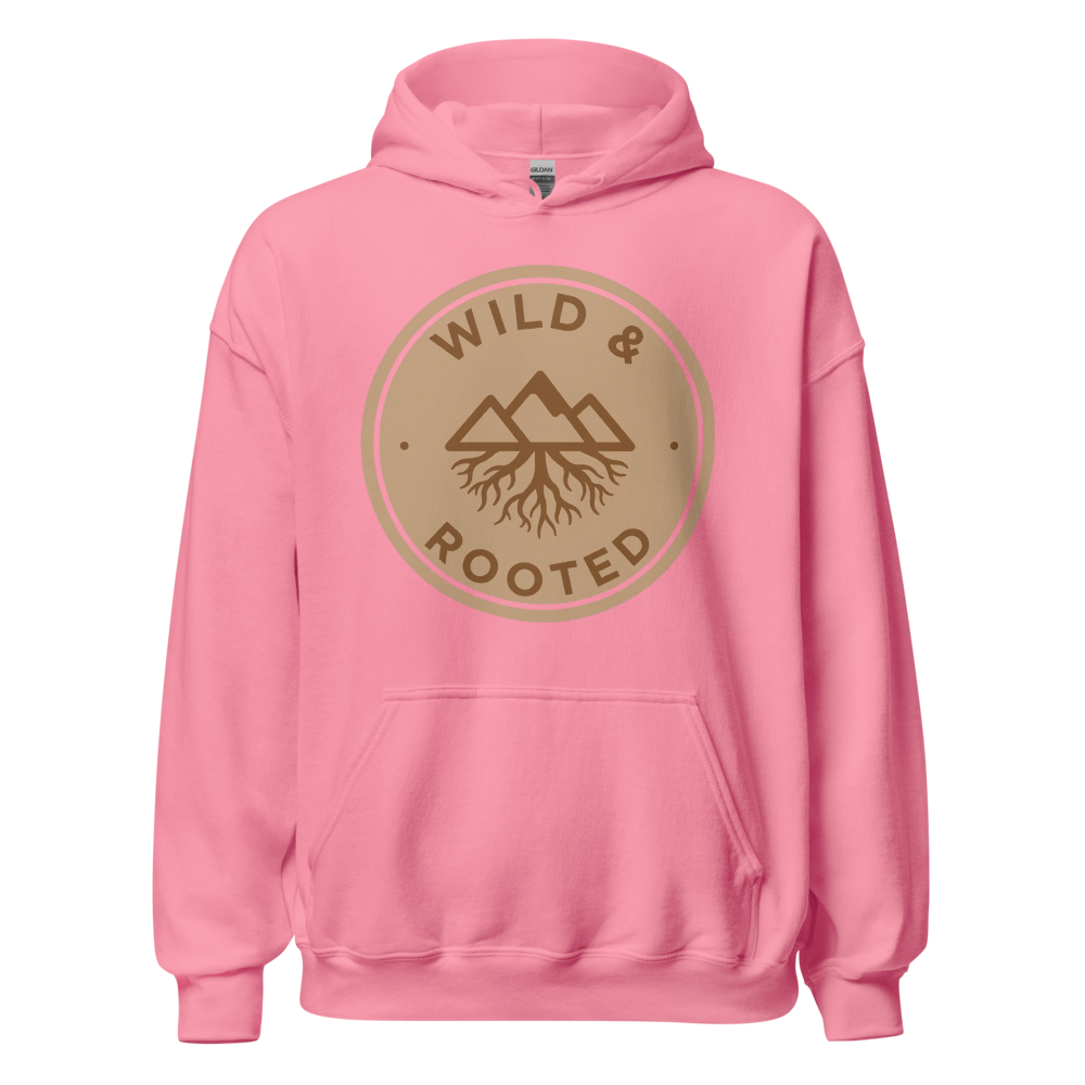Wild & Rooted Pink Mountain Hoodie